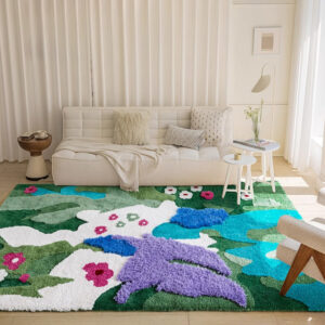 green rug