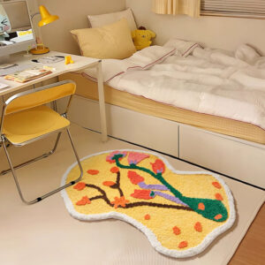 bedside-plush-shag-floral-rug