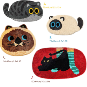 cat shaped area rug